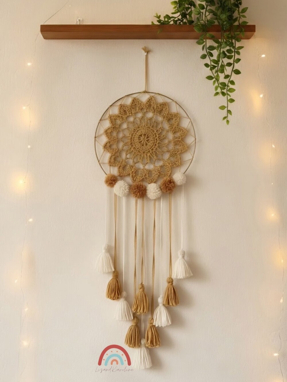 New! Bohemian Crochet Dreamcatcher Handmade Wall Decor Gift